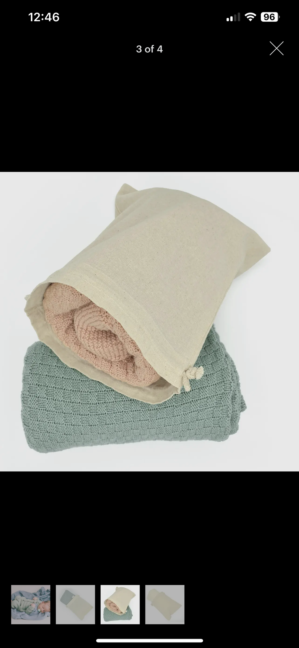 Micu Micu | Ecru Plaid Knit Blanket