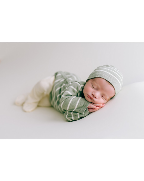 Micu Micu | Green Striped Newborn Set