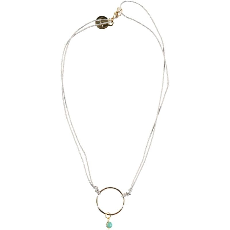 Búho - Necklace Gold Ring / Mint