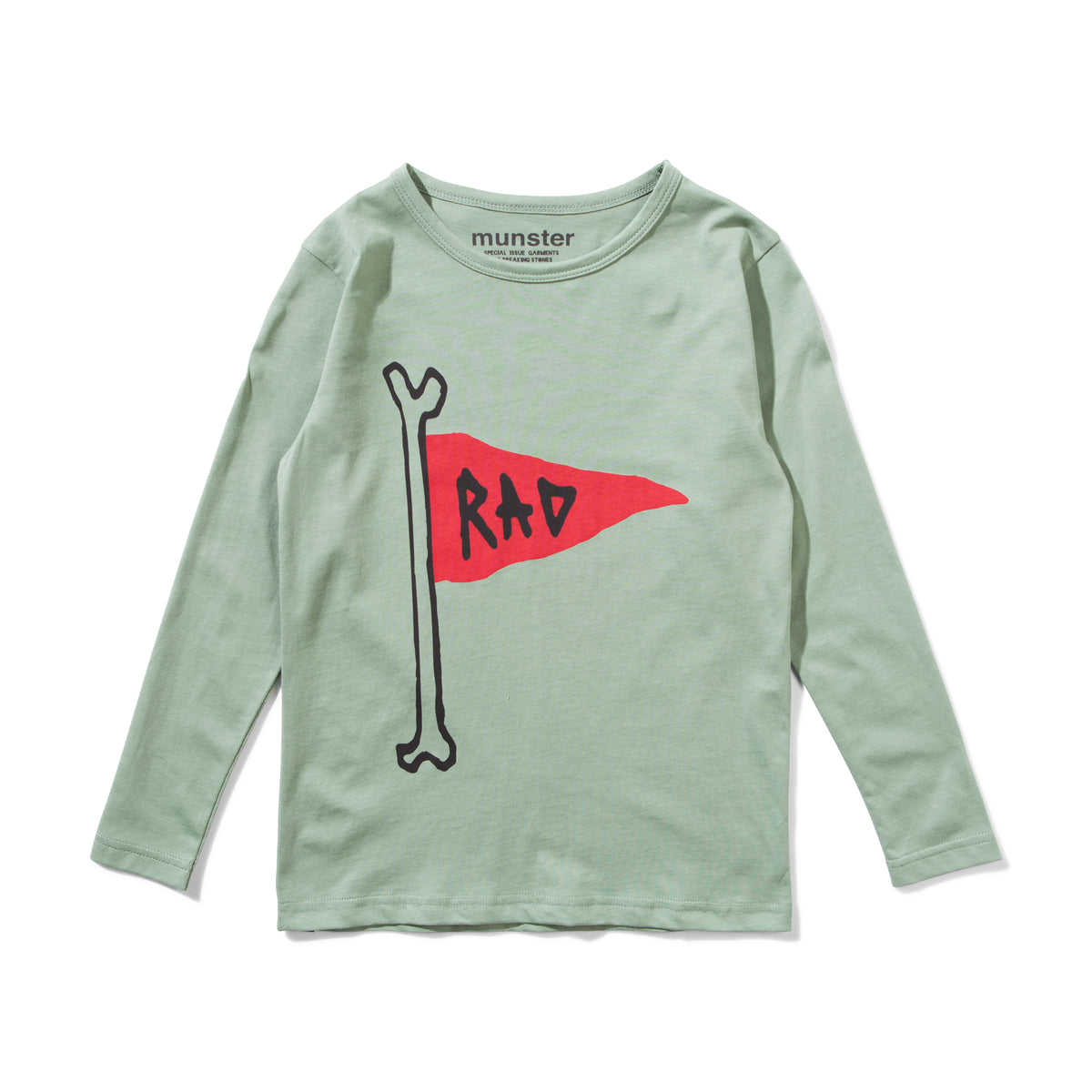 Munster Kids - Flag Pole L/S Tee in Shale Green