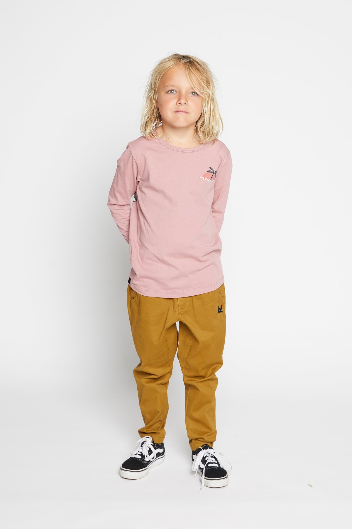 Munster Kids - Stormy L/S Tee in Dusty Pink no