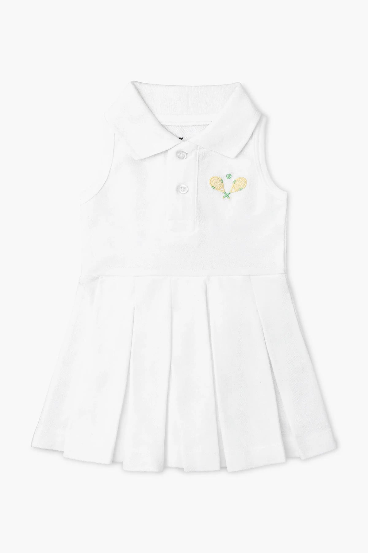 Monica &amp; Andy | White Pleated Tennis Dress