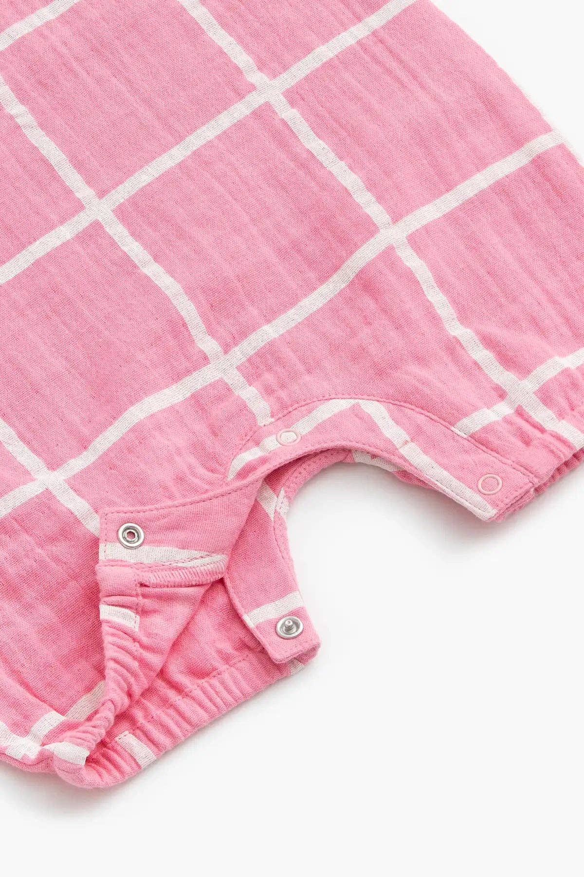 Monica &amp; Andy | Pink Gauze Bubble Romper