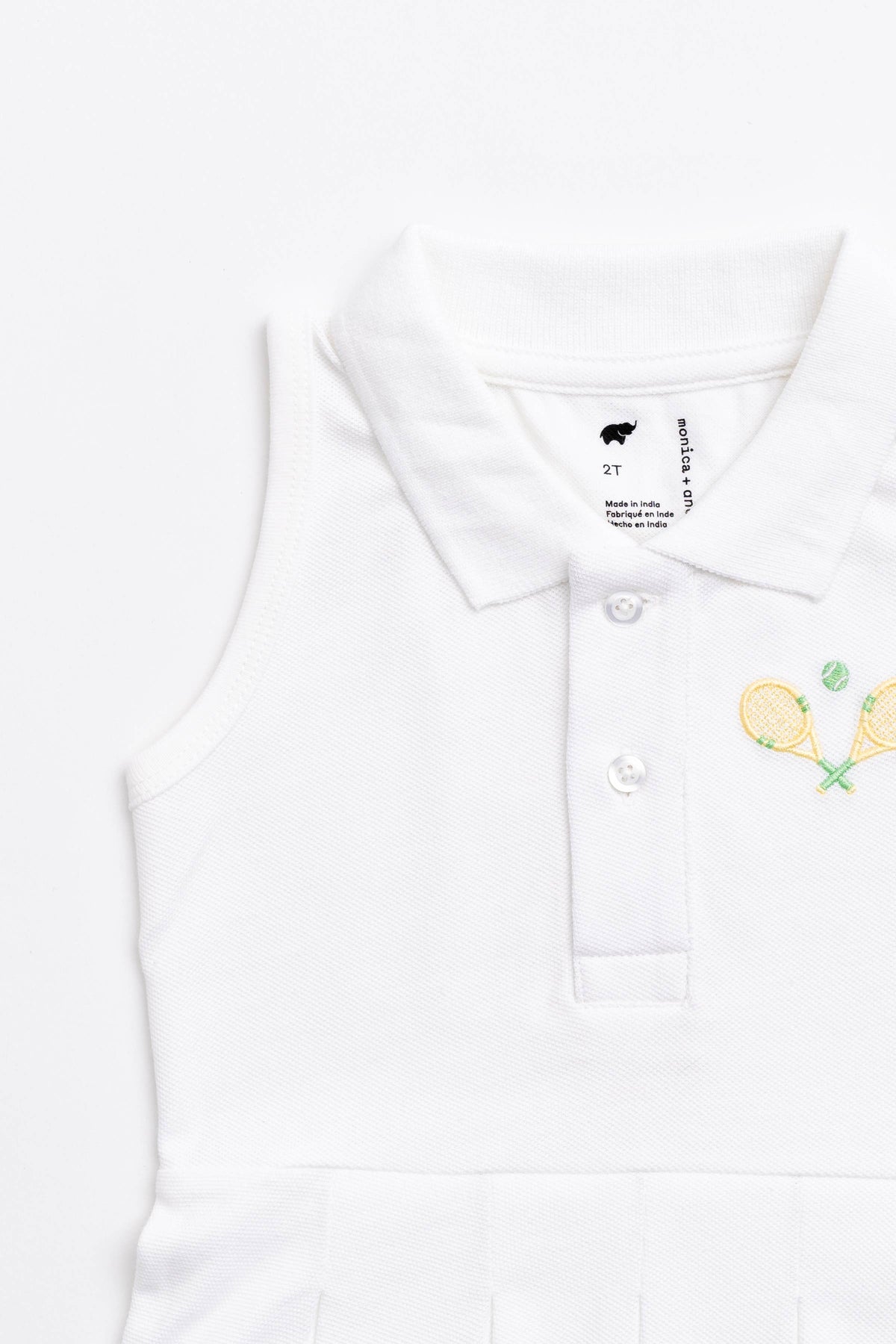 Monica &amp; Andy | White Pleated Tennis Dress
