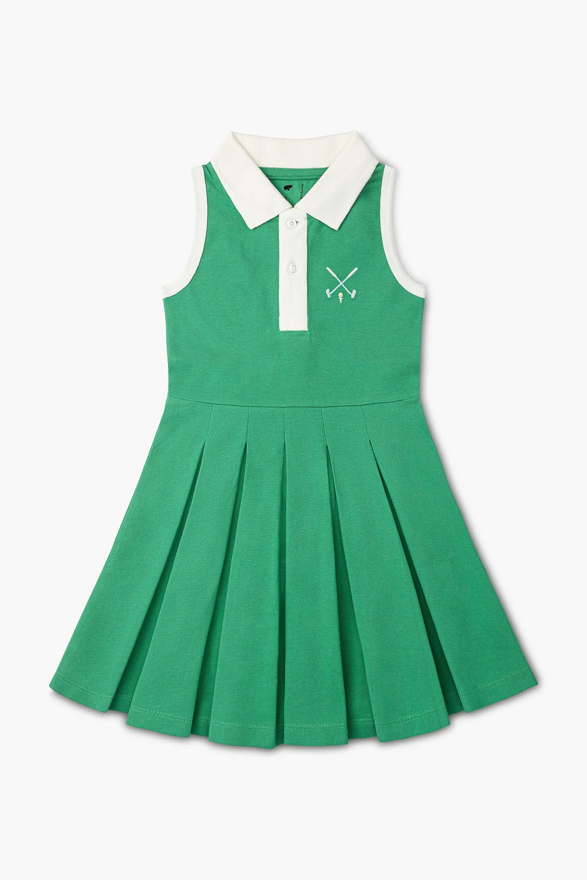 Monica & Andy | Green Pleated Tennis Dress - Seedling & Co. Monica & Andy | Green Pleated Tennis Dress - Seedling & Co.