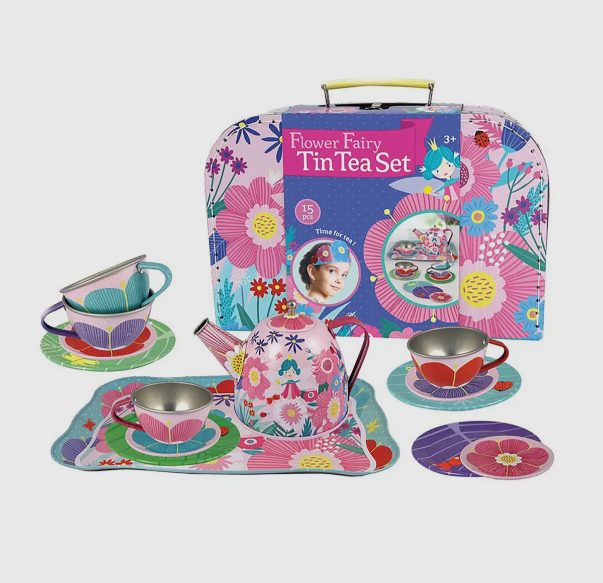 Bright Stripes | Flower Fairy Tin Tea Set