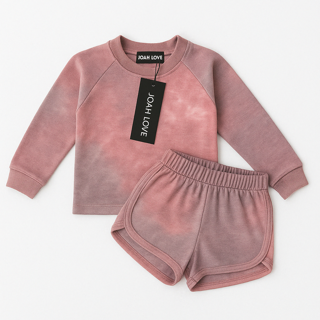 Joah Love |  Tie Dye Sweat Suit Bundle | Antique Rose