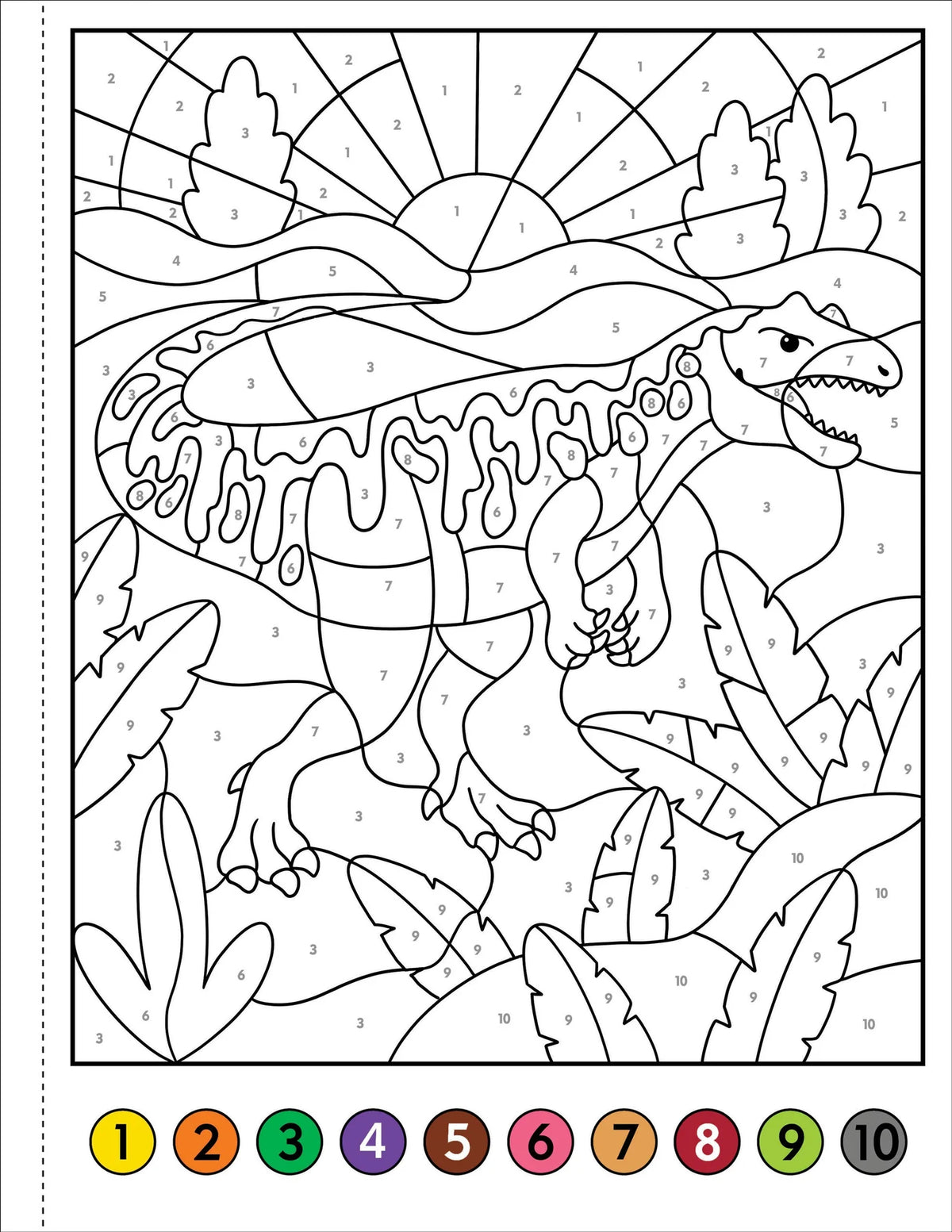 My First | Color by Number Dinosaurs