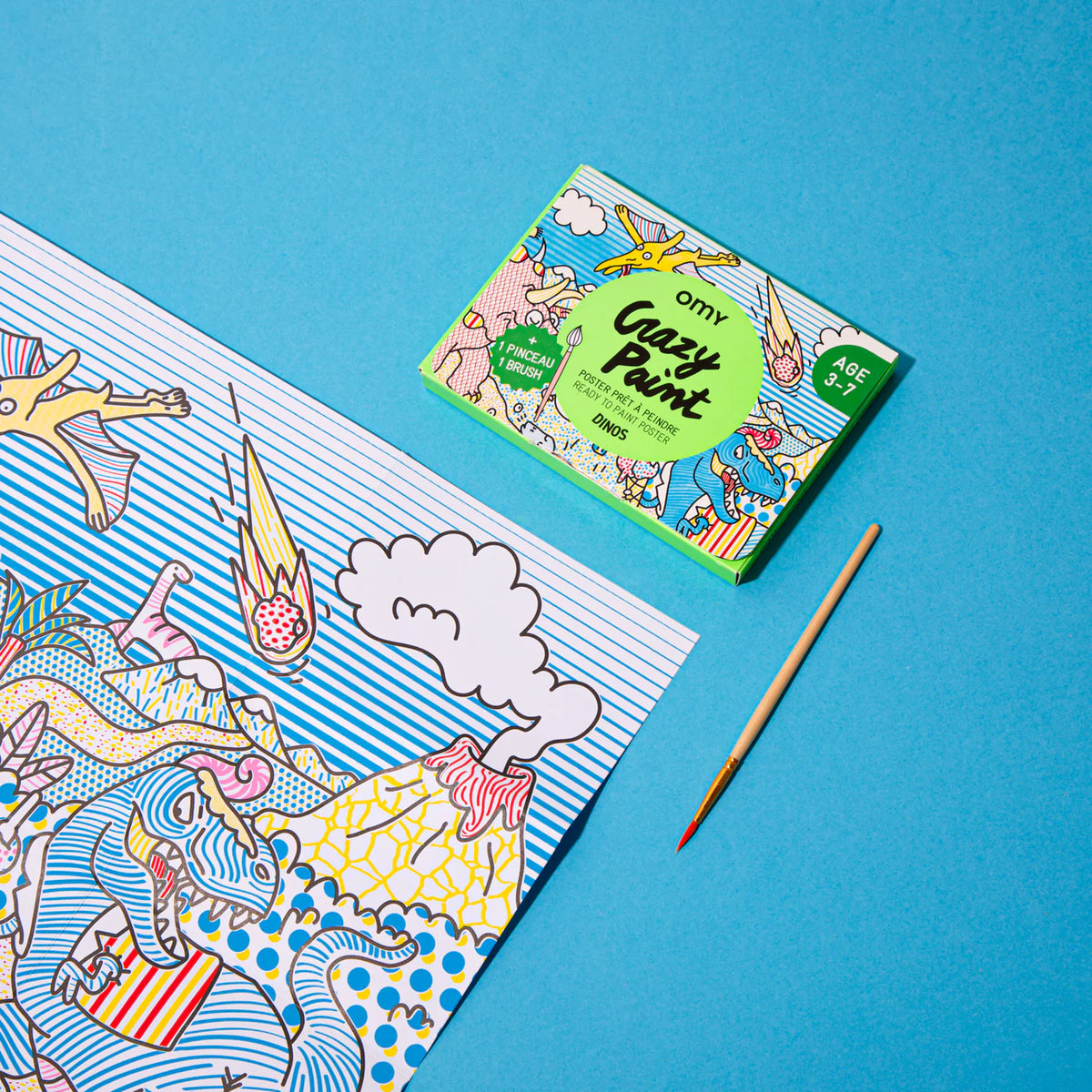OMY | Crazy Paint Poster Dinos