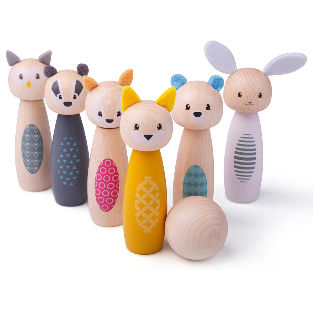 Bigjigs Toys | Wooden Animal Skittles