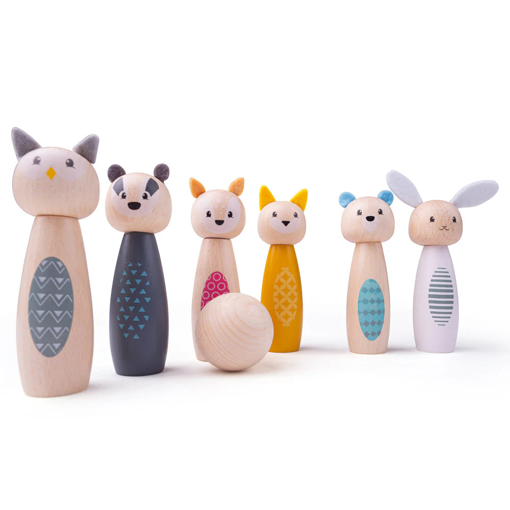 Bigjigs Toys | Wooden Animal Skittles
