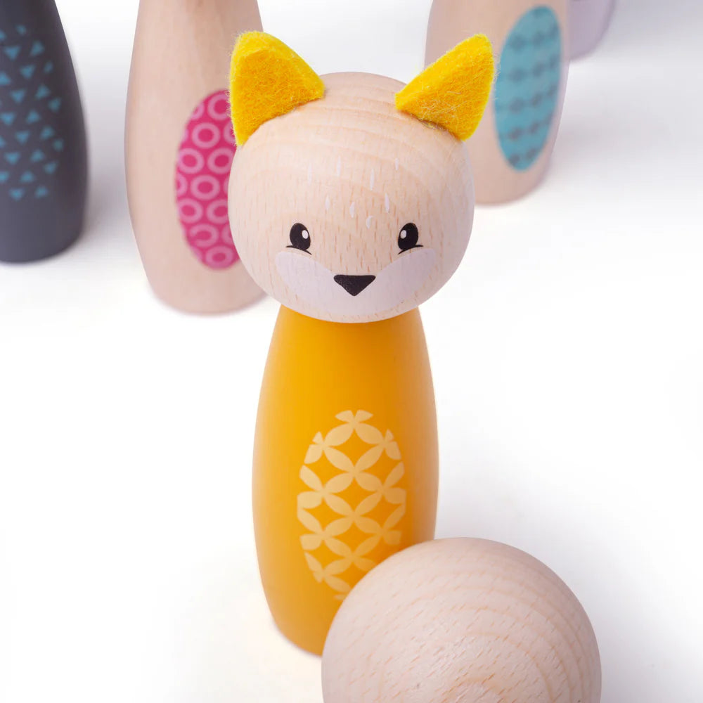 Bigjigs Toys | Wooden Animal Skittles