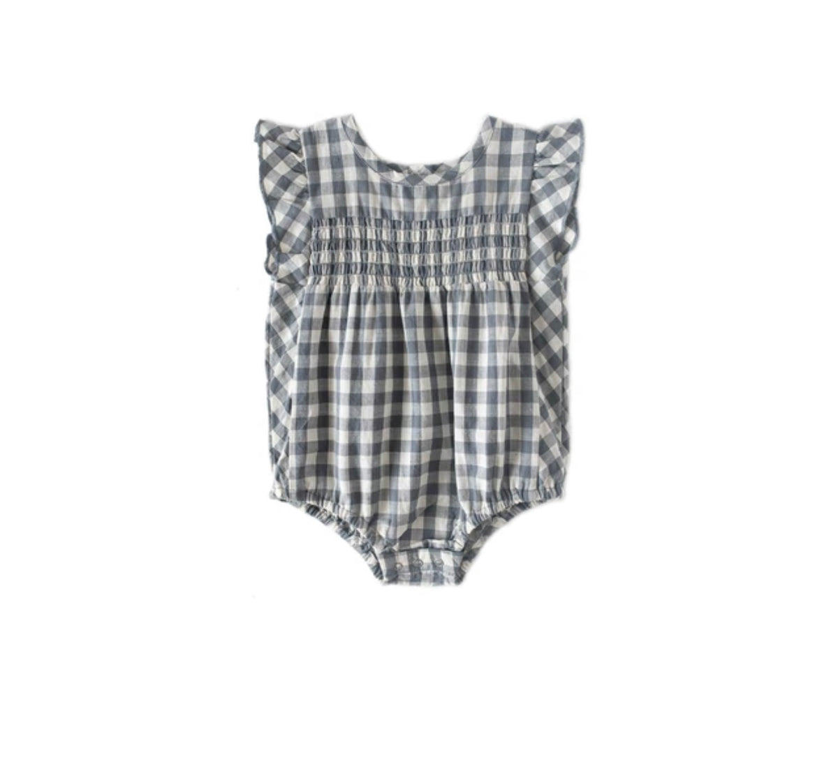 Pehr | Checkmate Flutter One-Piece - Ink Blue