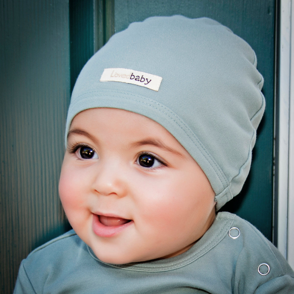 L&#39;ovedbaby | Organic Cute Cap - Seafoam
