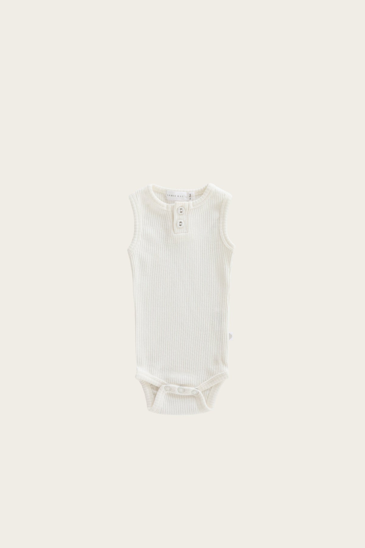 Jamie Kay | Organic Essential Singlet Bodysuit - Milk