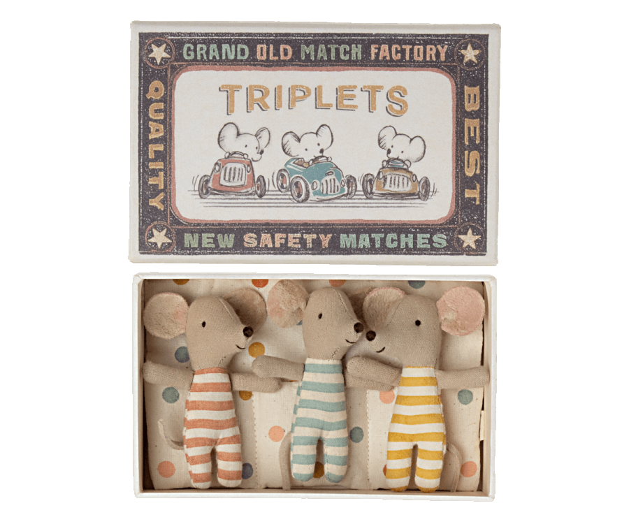 Maileg | Baby Triplets in a Box