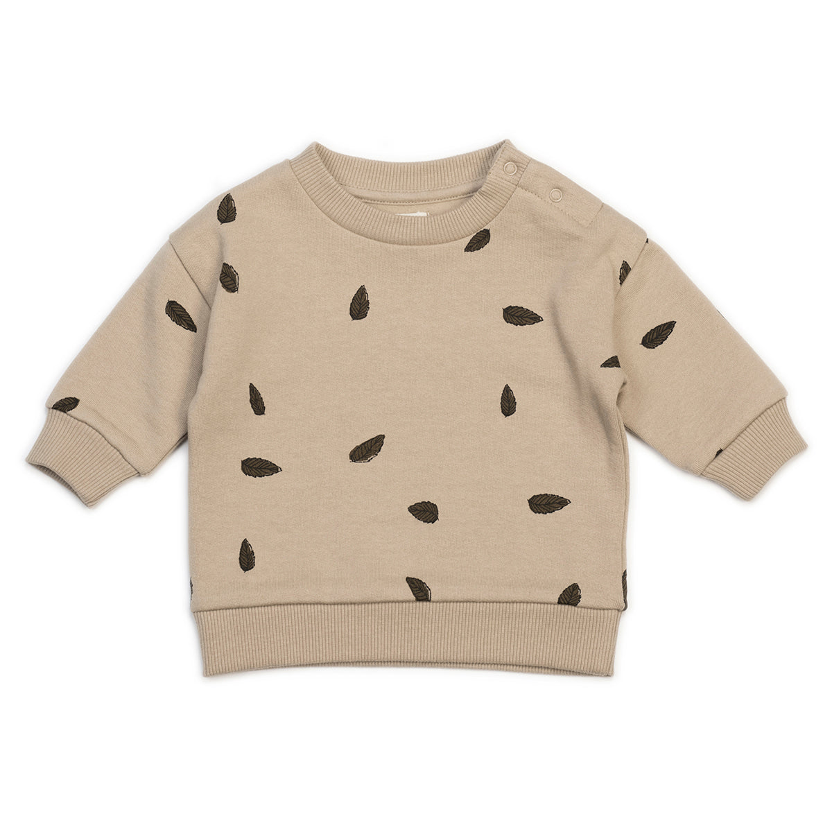 Kidwild | Organic Fleece Sweatshirt - Leaves/Oat
