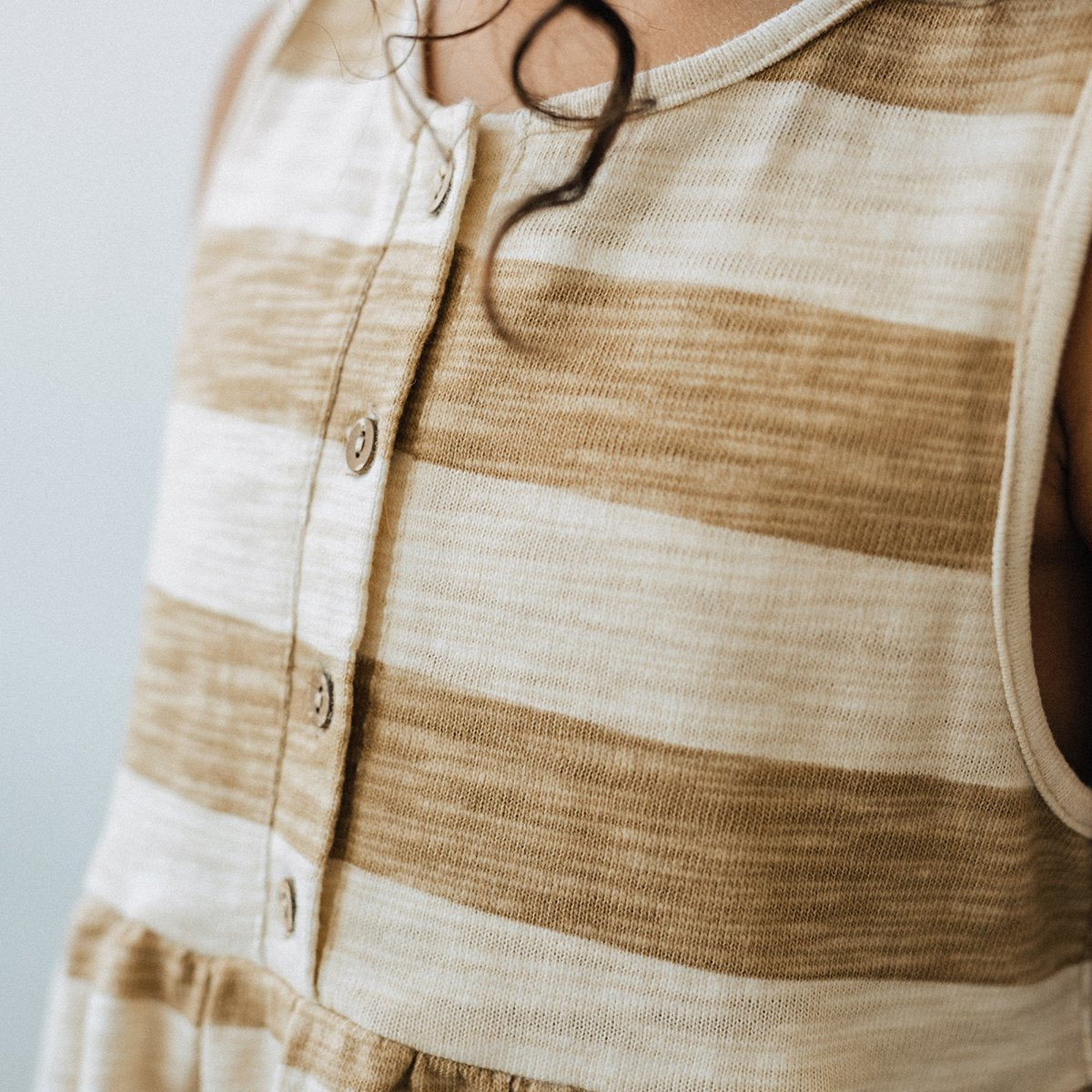 Kidwild | ORGANIC TANK DRESS - HONEY STRIPE