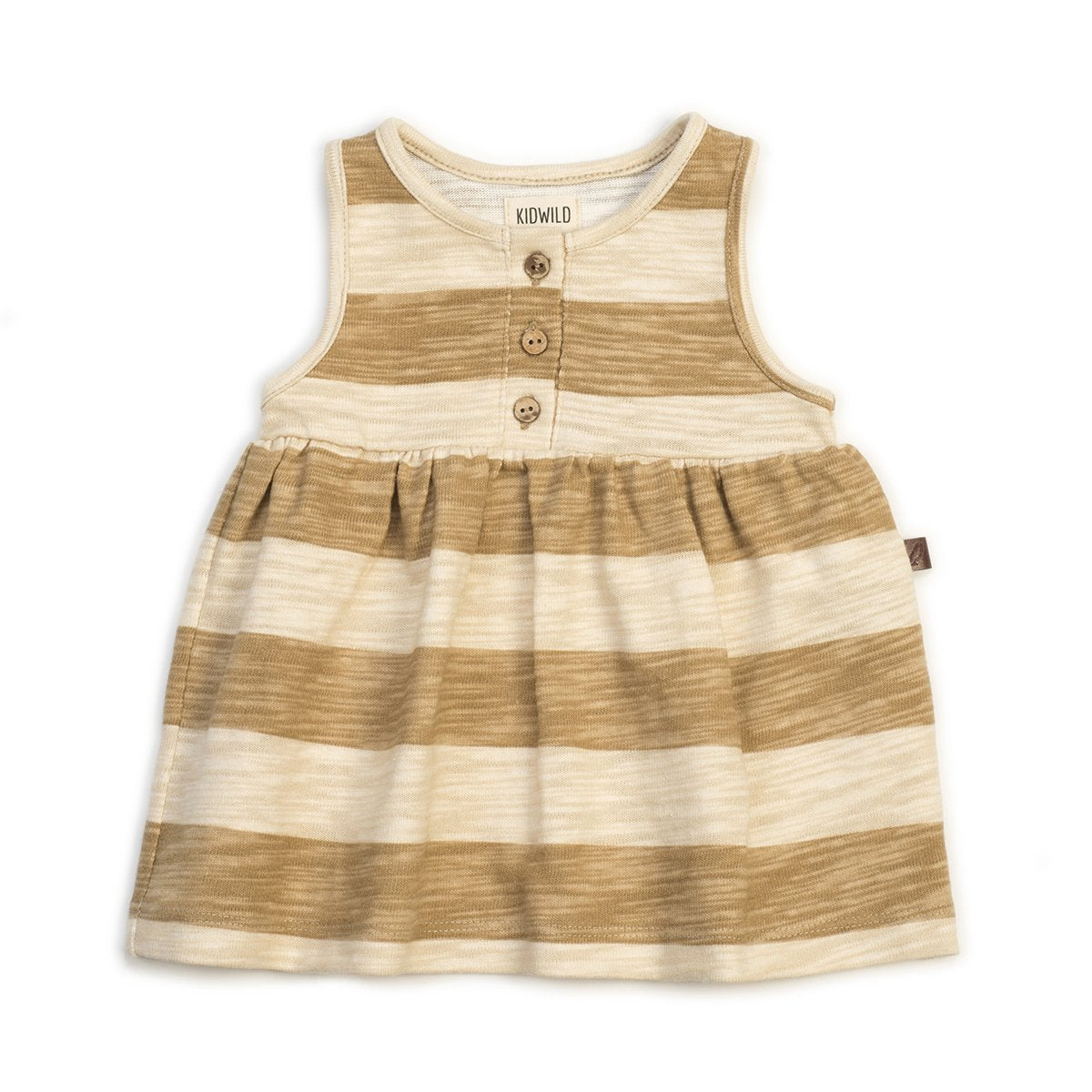 Kidwild | ORGANIC TANK DRESS - HONEY STRIPE