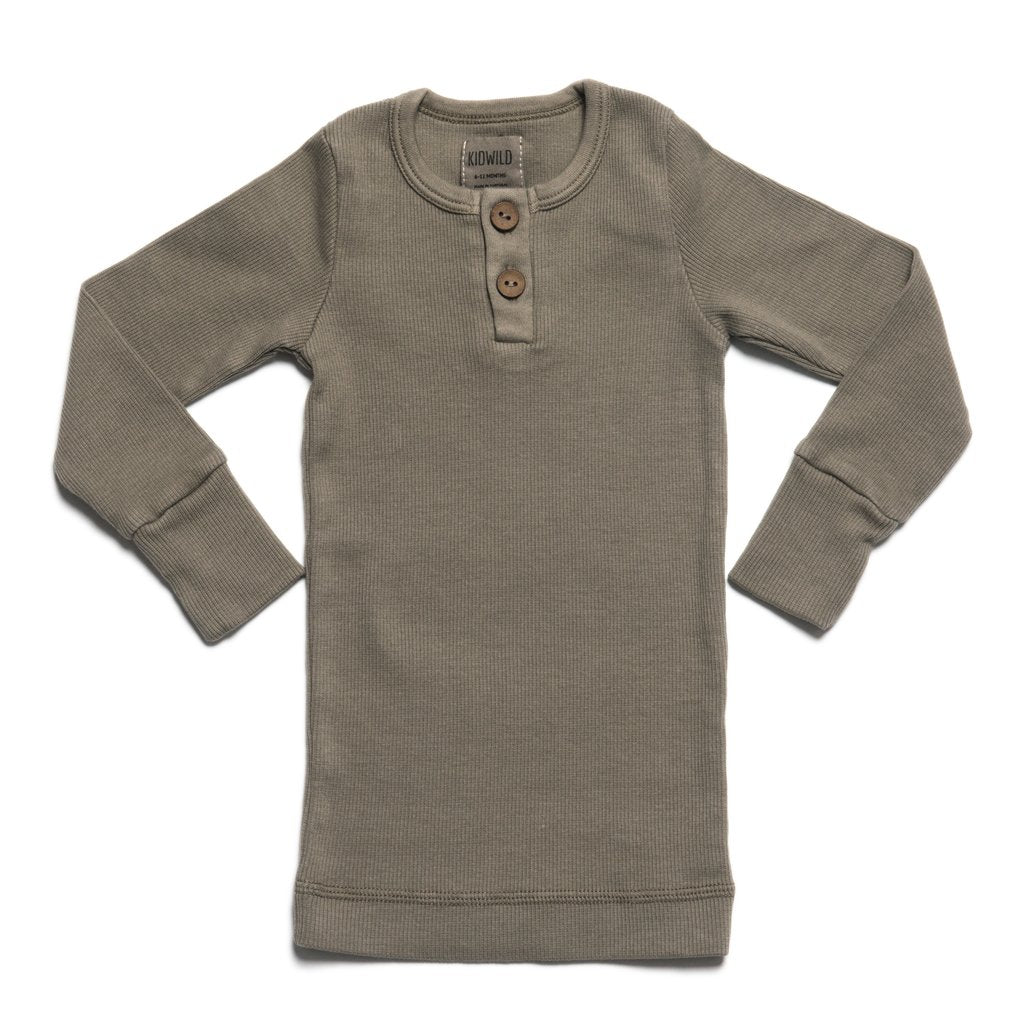 KidWild - Organic Vintage L/S Top / Moss - Seedling & Co.