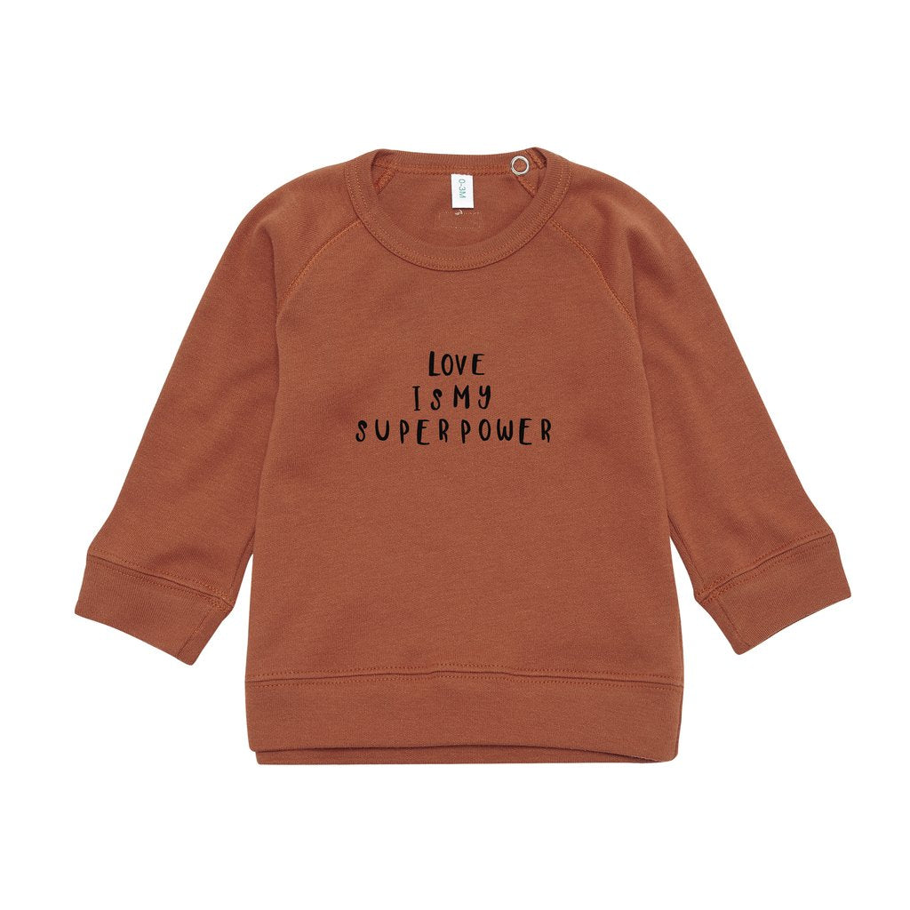 Organic Zoo - Baby Rust LOVE Sweatshirt