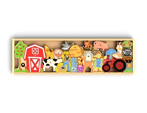 The Farm A to Z Puzzle + Playset