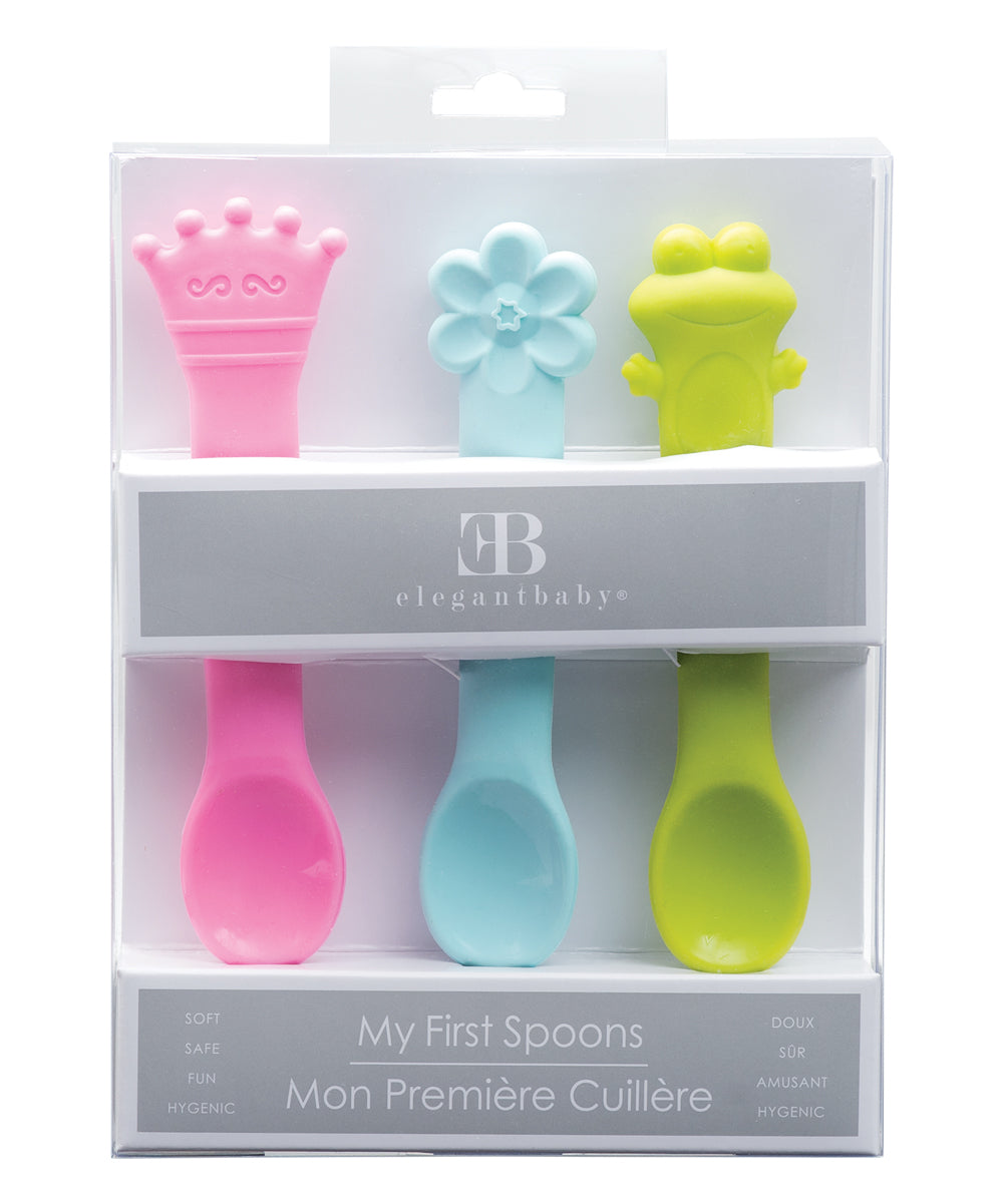 Elegant Baby - Girls 3 Pack of Spoons