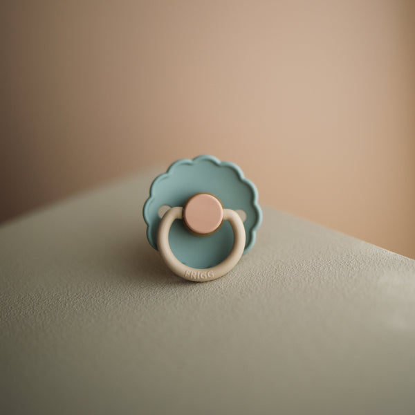 FRIGG | Daisy Natural Rubber Pacifier | Colorblock - Willow