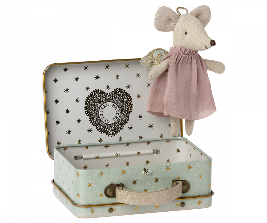 Maileg | Angel Mouse in Suitcase