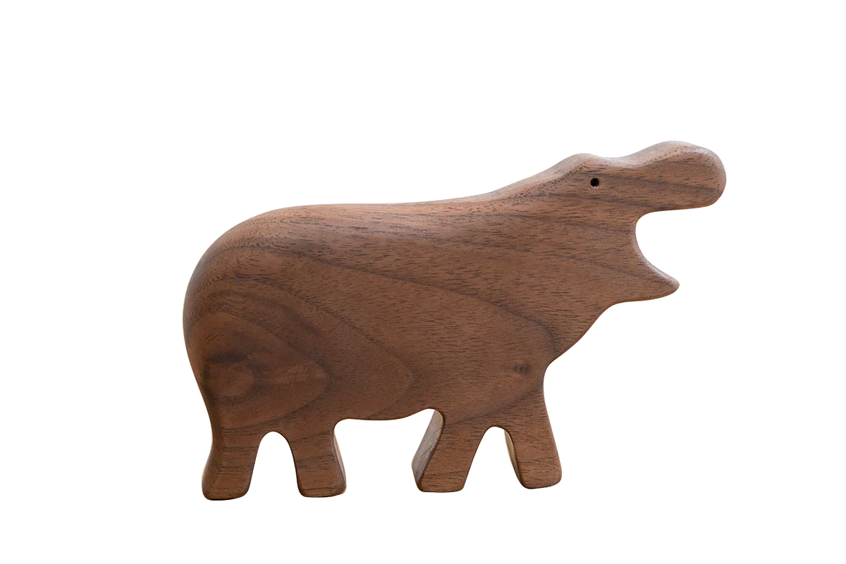 Eguchi Toys Wood Hippo Rattle