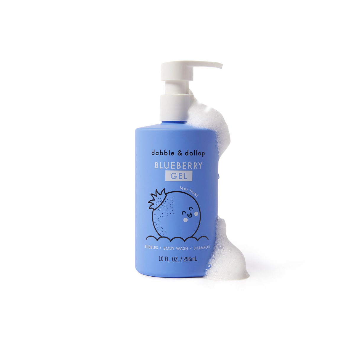 Dabble &amp; Dollop | Blueberry 3 in 1 Shampoo, Bubble Bath &amp; Shampoo