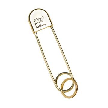 Petunia Pickle Bottom | SAFETY PIN KEYCHAIN IN GOLD
