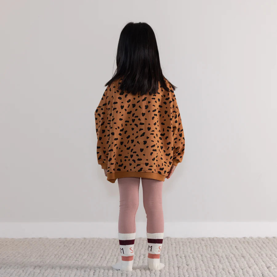 Oversized Sweatshirt | Clay Cheetah Print